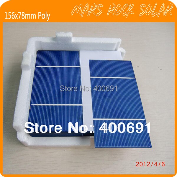 600 pcs 78x156mm (3 x 6) 고효율 저렴한 가격 diy 소형 태양 전지 패널 용 다결정 태양 광 태양 광 셀